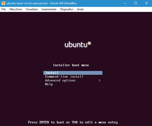 Ubuntu Installer menu
